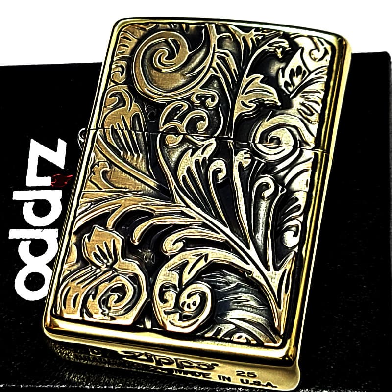 ZIPPO(ジッポー) ライター アラベスク ゴールド Wメタル ジッポ 彫刻 ZIPPO(ジッポー) ライター アラベスク ゴールド Wメタル ジッポ 彫刻