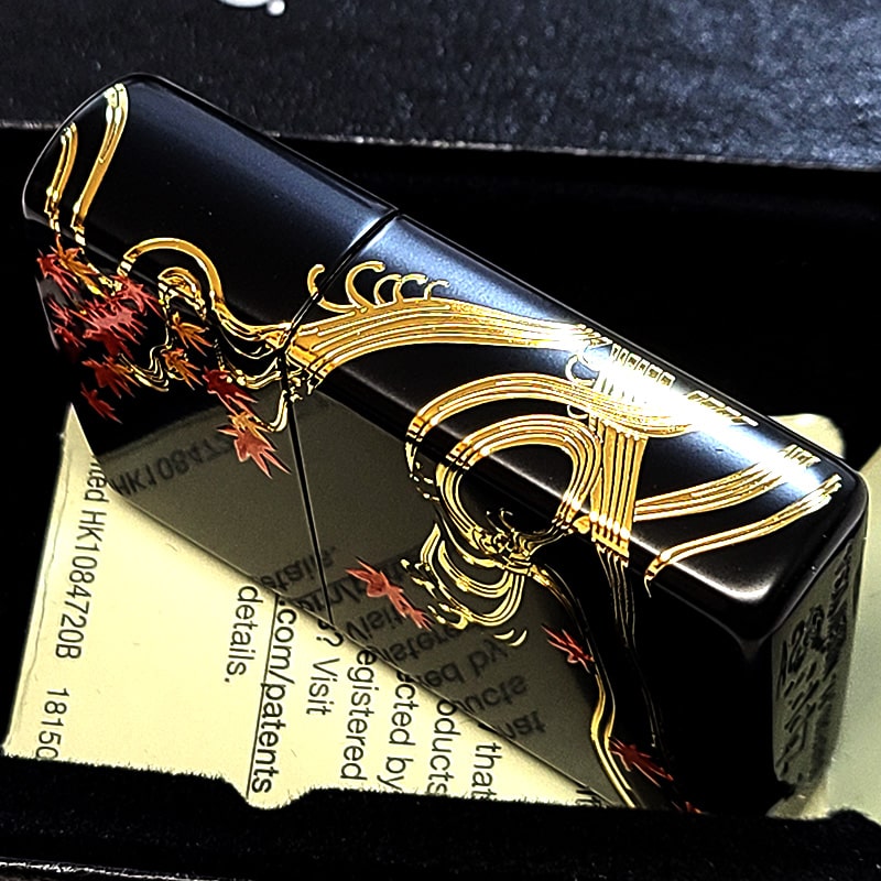 ZIPPO（ジッポー） ライター 和柄 楓 艶消し 紅葉 金差し ジッポ