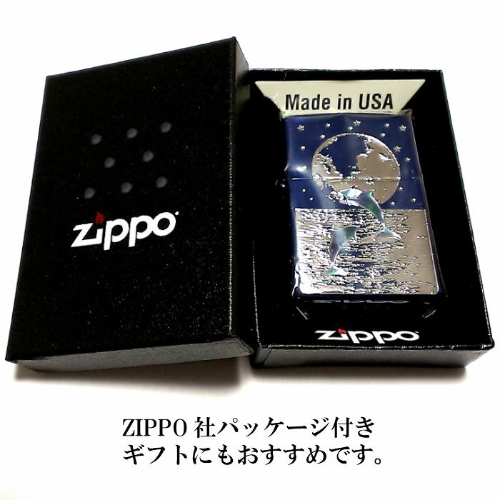 ZIPPO（ジッポー） ライター DOLPHIN×PLANET ジッポ 天然シェル イオン