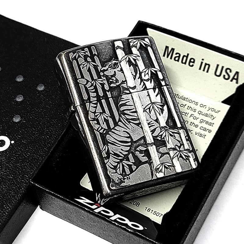 ZIPPO（ジッポー） ライター タイガー アンティークシルバー メタル