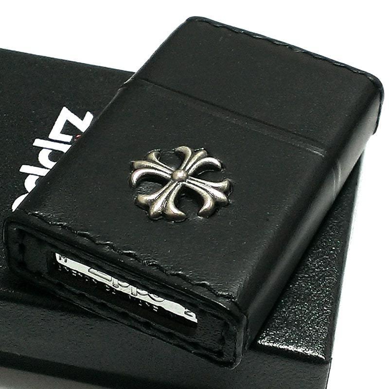0002 zippo レザージャケット Lサイズ ヴィンテージ 牛革 希少 ZIPPO（ジッポー） ライター 本牛革巻き ブラック Leather Cross