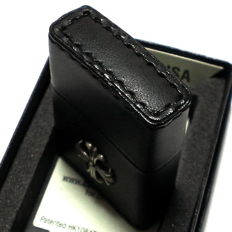 ZIPPO（ジッポー） ライター 本牛革巻き ブラック Leather Cross