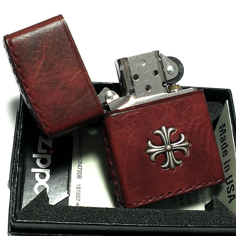 ZIPPO（ジッポー） ライター 本牛革巻き ヴィンテージレッド Leather