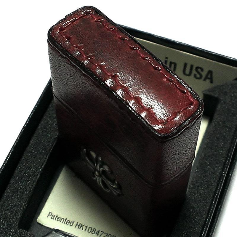 ZIPPO（ジッポー） ライター 本牛革巻き ヴィンテージレッド Leather