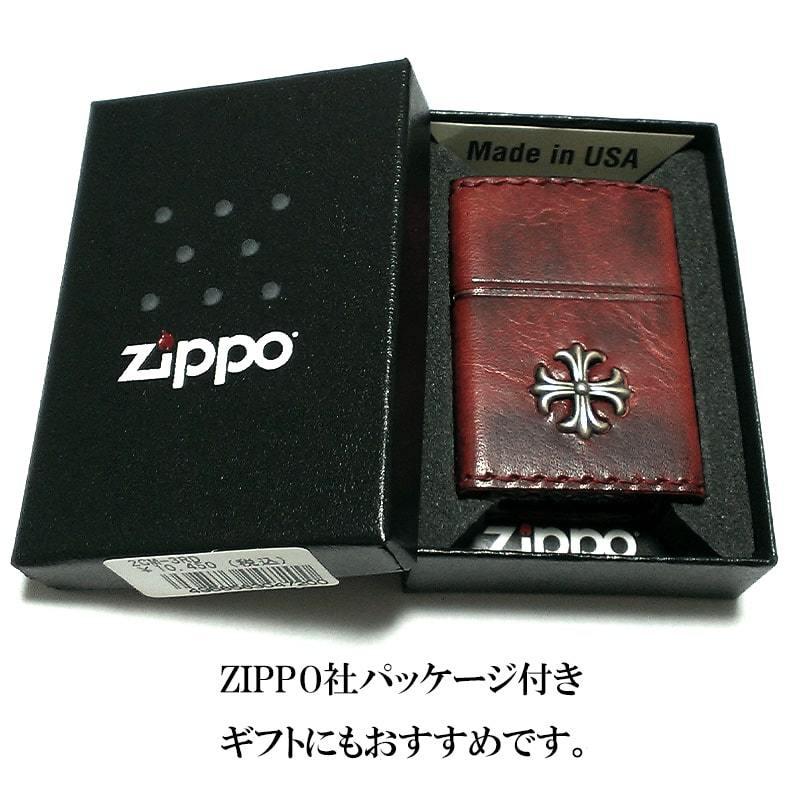ZIPPO（ジッポー） ライター 本牛革巻き ヴィンテージレッド Leather