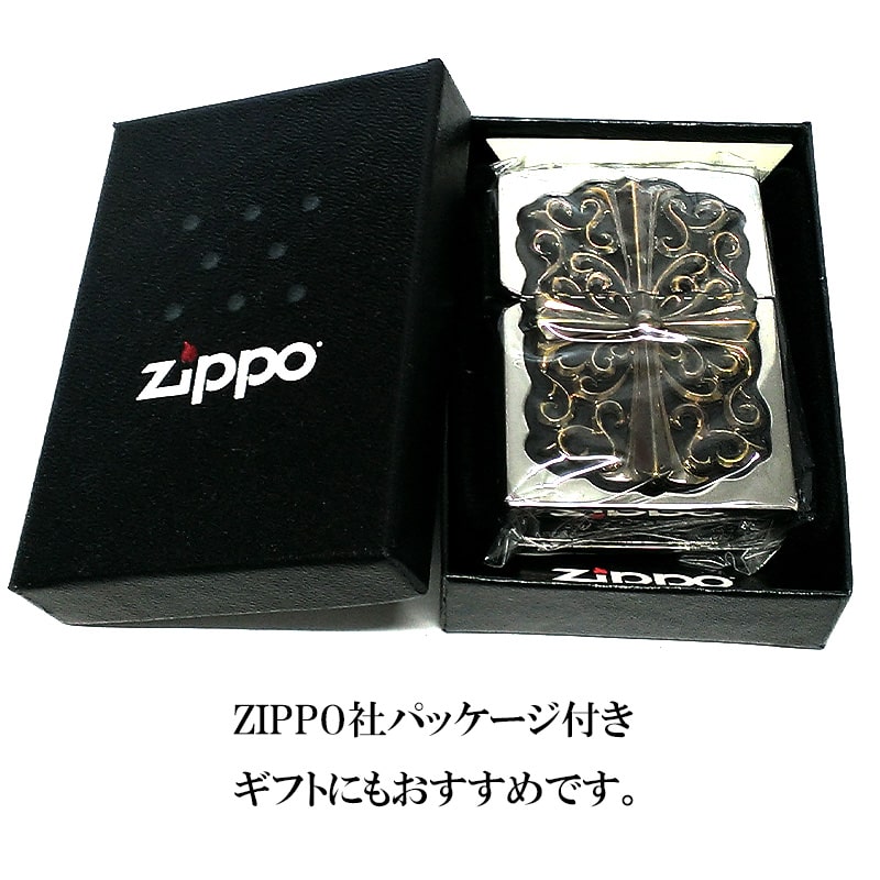 ZIPPO ライター メタルジャケット シルバー＆ゴールド ジッポ 超重厚 クロス 5面加工 彫刻 鏡面仕上げ メンズ 彫刻 銀 十字架 クリスマス  : 2fmj-crog20 : Zippoタバコケース喫煙具のハヤミ - 通販 - Yahoo!ショッピング