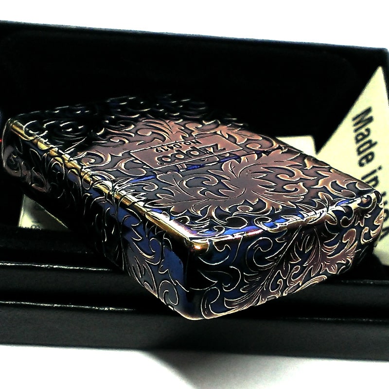 ZIPPO 限定 アラベスク 5面彫刻 オーロラゴールド ジッポ