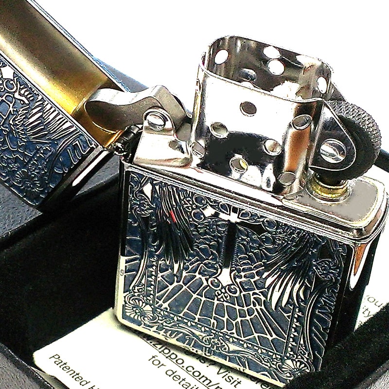 ZIPPO ライター エンジェルクロス ブルー ジッポロゴ 十字架