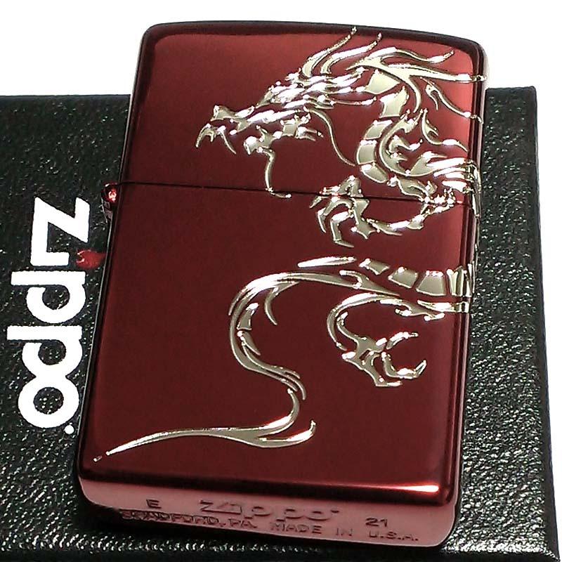 ZIPPO（ジッポー） ライター ドラゴンタトゥー ジッポ 龍 ワインレッド
