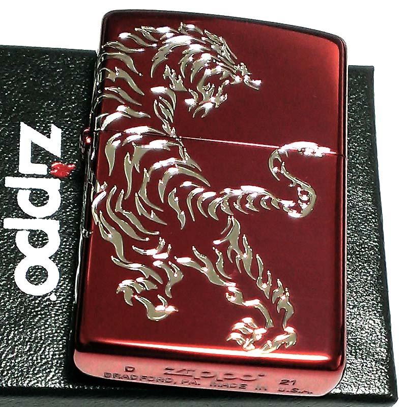 ZIPPO（ジッポー） ライター タイガータトゥー ジッポ 虎 ワインレッド 