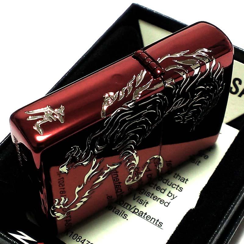 ZIPPO ライター タイガータトゥー ジッポ 虎 ワインレッド トライバル