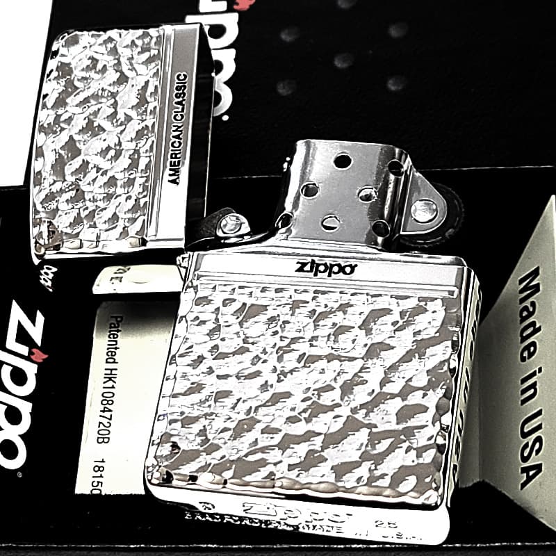 ZIPPO（ジッポー） ライター ハンマートーン 両面加工 ジッポ シルバー