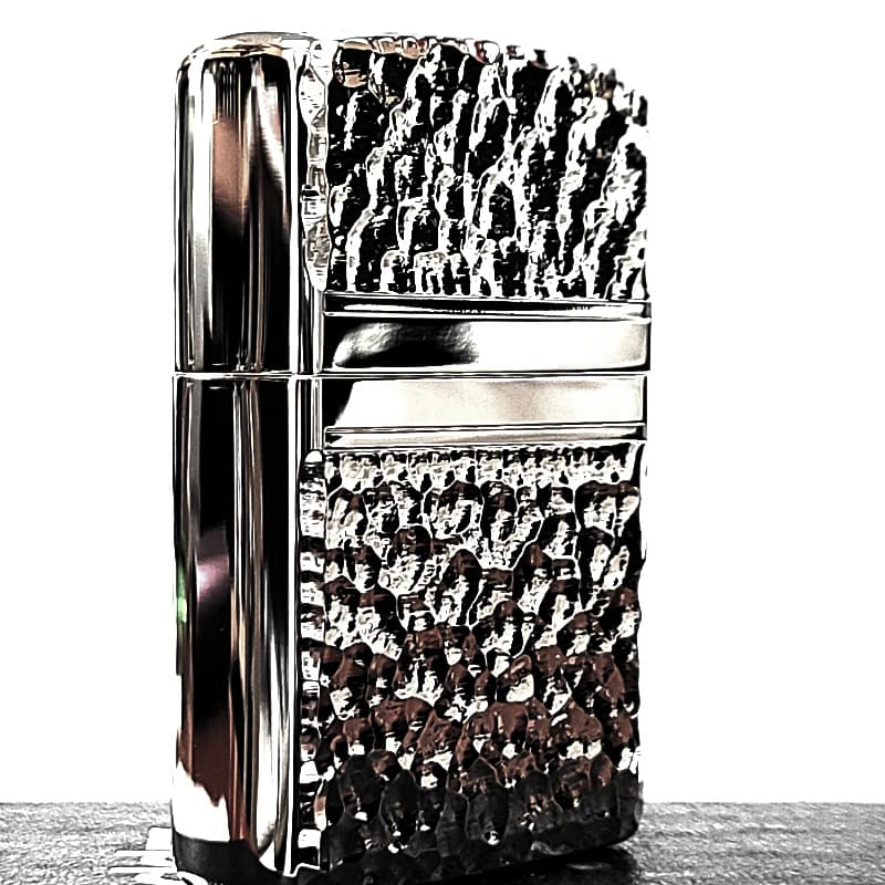 ZIPPO（ジッポー） ライター ハンマートーン 両面加工 ジッポ シルバー