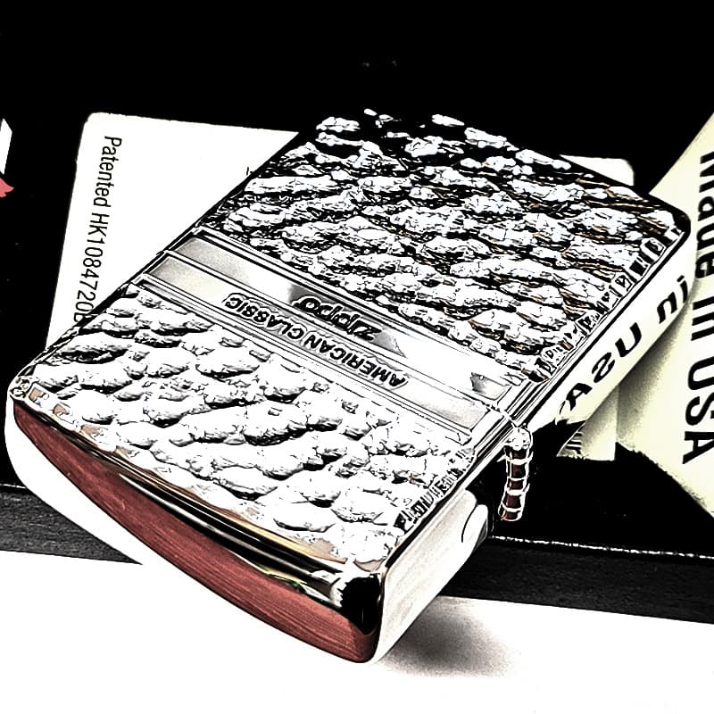 ZIPPO（ジッポー） ライター ハンマートーン 両面加工 ジッポ シルバー