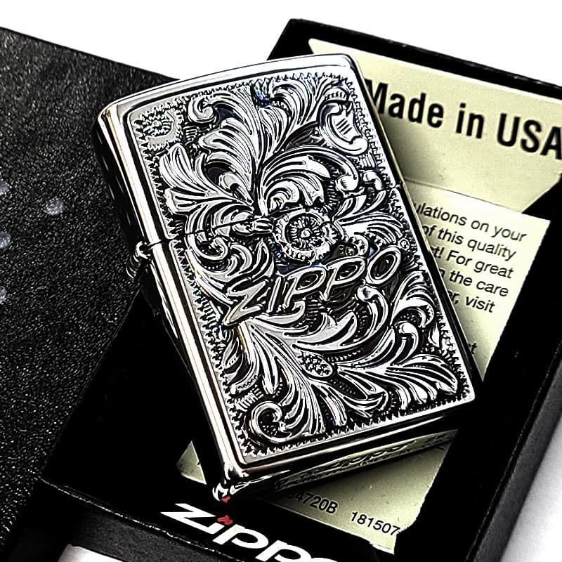 Saleパリ左岸のアンティーク　アラベスク彫刻細工スノッブな蓋物煙草入銅,銀.錫 ZIPPO（ジッポー） ZIPPO Wメタル アラベスク ジッポ ライター 唐草