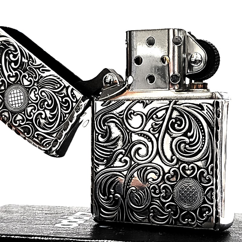 ZIPPO（ジッポー） アーマー ジッポ ライター 銀古美 フローラル