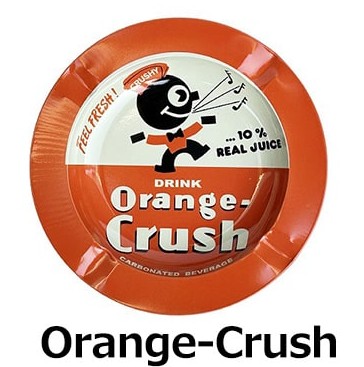 卓上灰皿 おしゃれ ブリキ製 選べる 5デザイン Kool Aid Squirt Orange
