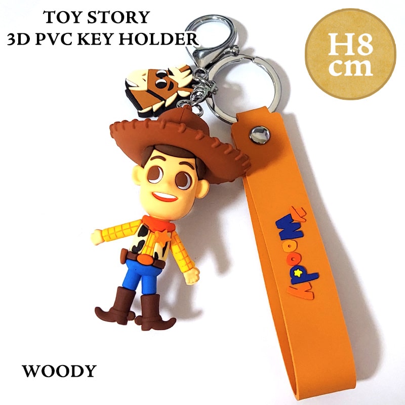 PIXAR キーホルダー トイストーリー ウッディ 3D 立体 キーリング