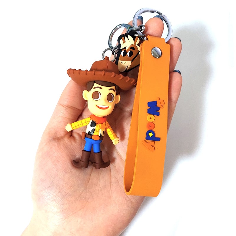PIXAR キーホルダー トイストーリー ウッディ 3D 立体 キーリング