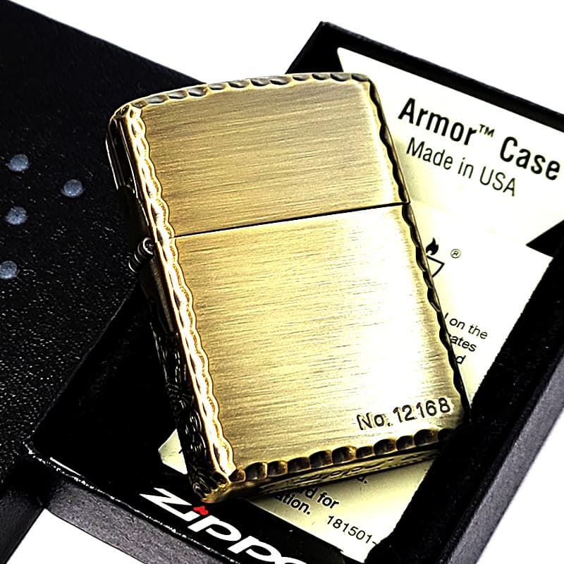 ZIPPO（ジッポー） アーマー 限定 3面彫刻 昇鯉 アンティークゴールド