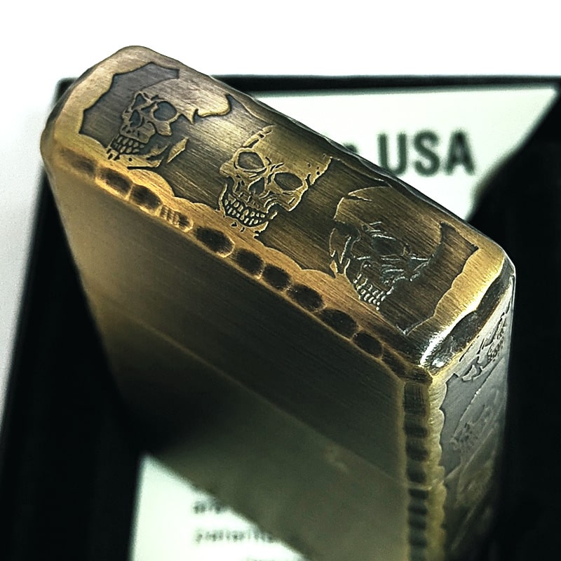 ZIPPO 訳あり アーマー 限定 3面彫刻 スカル アンティーク ZIPPO 訳あり アーマー 限定 3面彫刻 スカル アンティーク