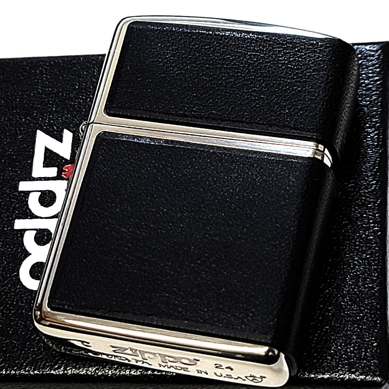 ZIPPO（ジッポー） アーマー 牛革 黒 ジッポ ライター 本革 ブラック 3 