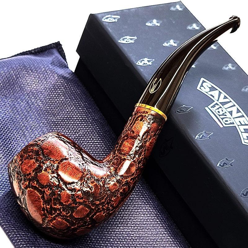 パイプ SAVINELLI アリゲーター 677 おしゃれ ブラウン イタリア製