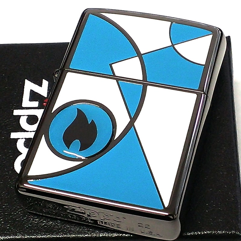 ZIPPO（ジッポー） ジッポ ライター モザイクアート 炎 ロゴ ブラック