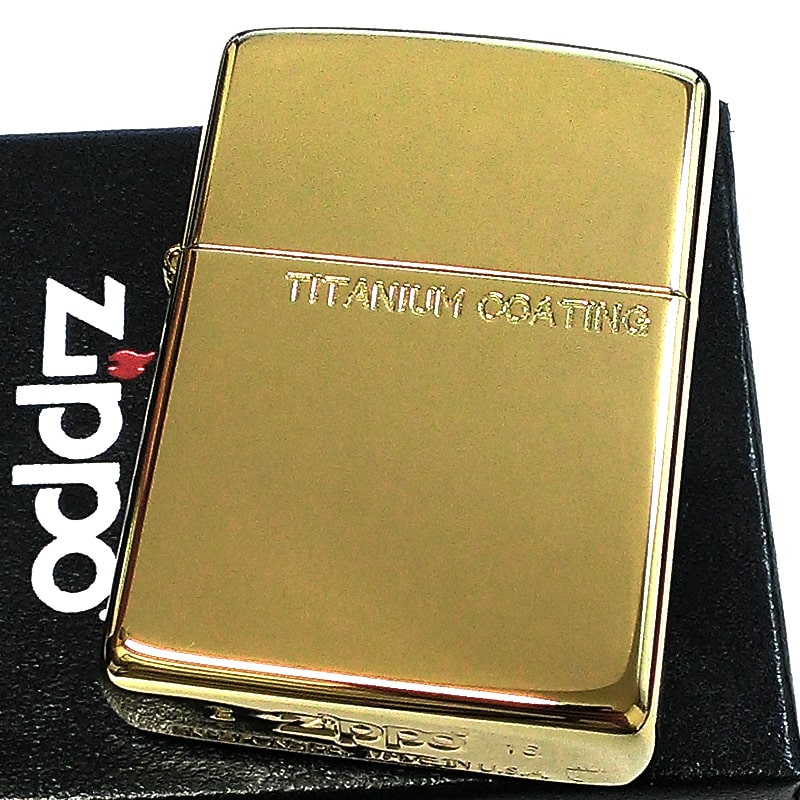 ZIPPO ライター アーマー ミラー仕上げ ジッポ ゴールド 金チタン 鏡面 重厚 チタニウムコーティング メンズ ギフト プレゼント