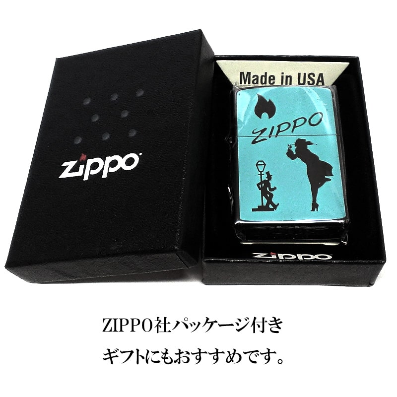 ZIPPO ウィンディ ガール ジッポ ライター クラシックロゴ ドランク Windy ブラックニッケル ブルー メンズ レディース ギフト