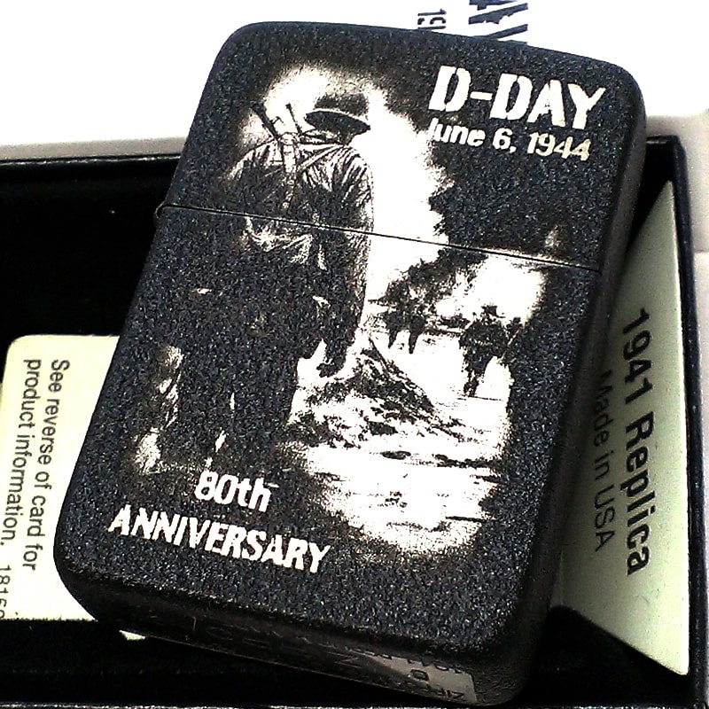 ZIPPO ライター 1941復刻レプリカ D-DAY ジッポ 80周年記念 限定シリアル入り かっこいい ノルマンディ上陸作戦 ARMY 80th  軍隊