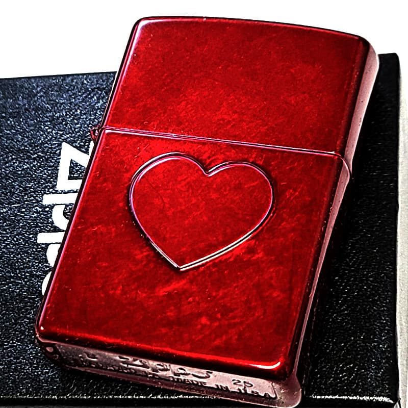 ZIPPO（ジッポー） キャンディアップルレッド ハート おしゃれ ジッポ 
