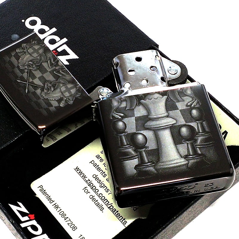 ZIPPO ライター ブラックアイス チェスデザイン ジッポ