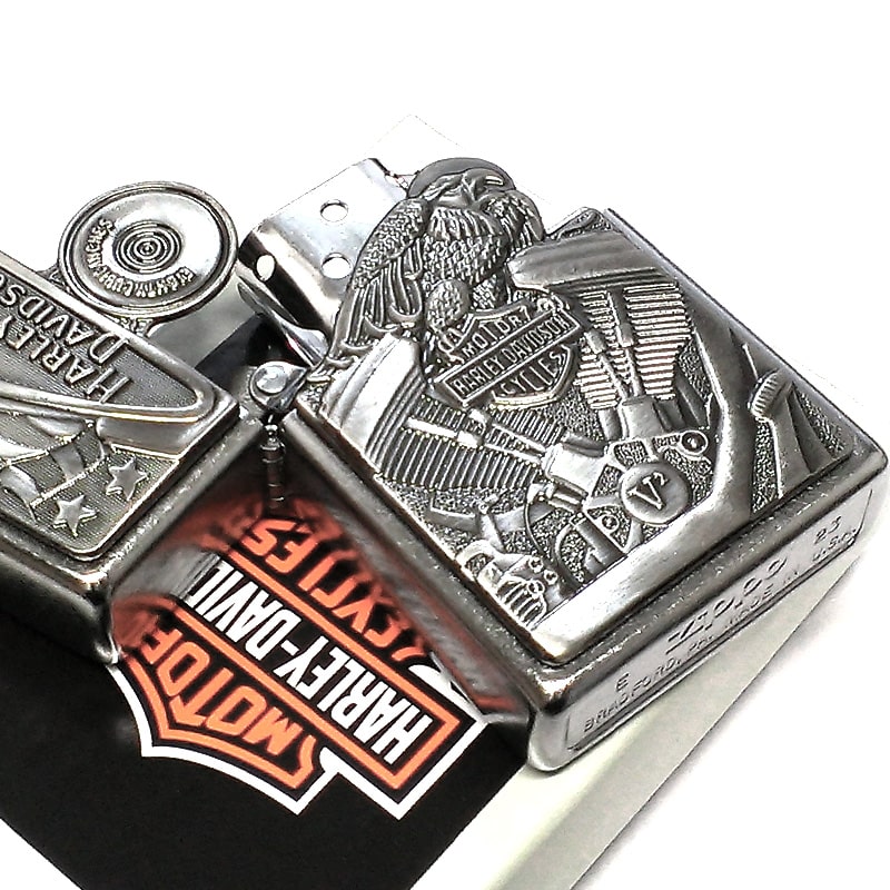 ZIPPO ハーレー ダビッドソン イーグルメタル 鷹 シルバー 彫刻