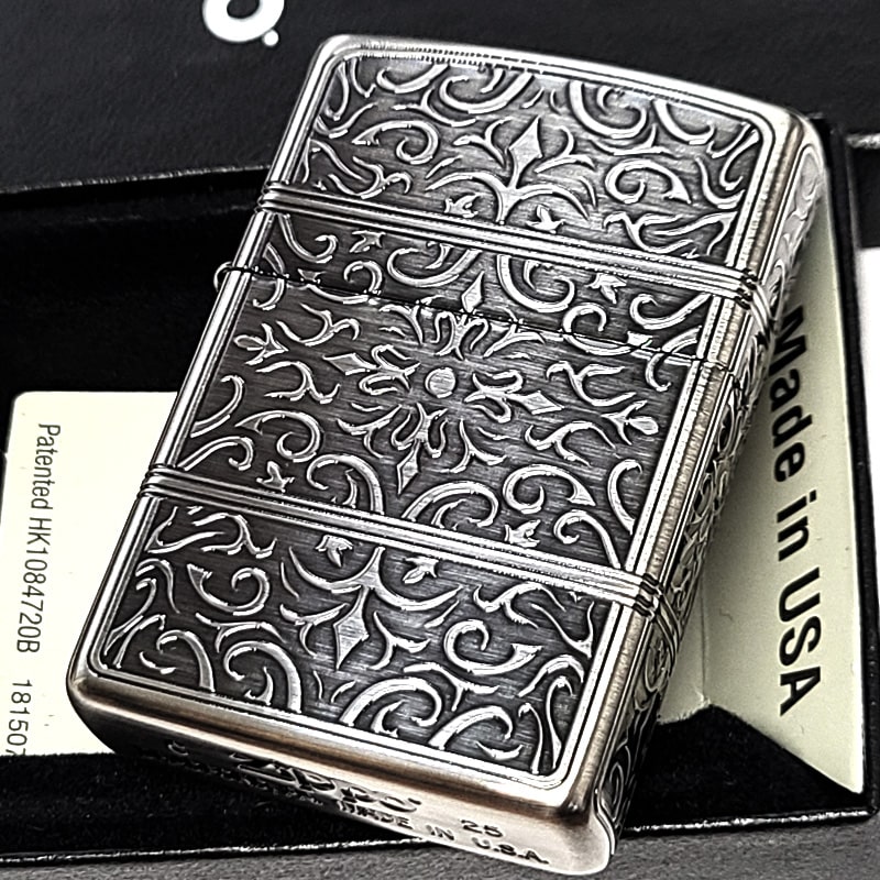ZIPPO（ジッポー） ライター アラベスク ジッポ シルバー 4面精密彫刻