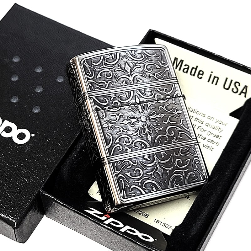ZIPPO（ジッポー） ライター アラベスク ジッポ シルバー 4面精密彫刻