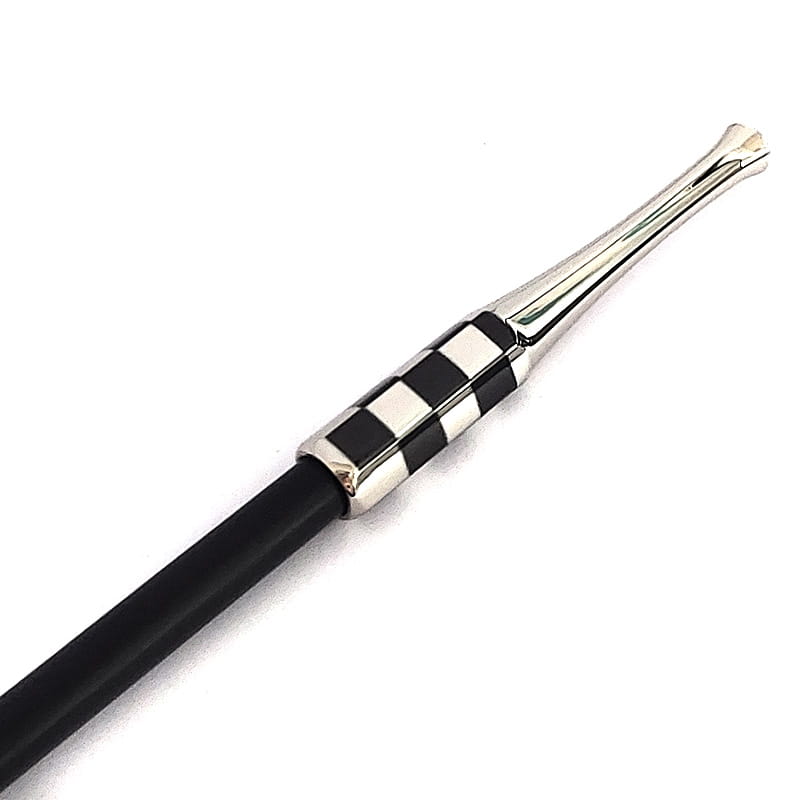 煙管 浅草煙管市松銀色 きせる 喫煙具 TSUGE キセル 金 天然木 ツゲ