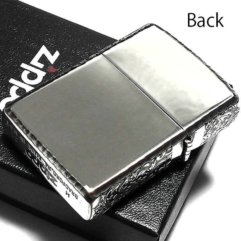 ZIPPO ライター 限定３面彫刻 アラベスク シルバー ジッポ かっこいい 