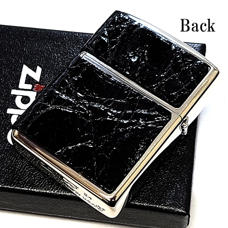 ZIPPO（ジッポー） ライター アーマー 本クロコダイル革 3面連続加工