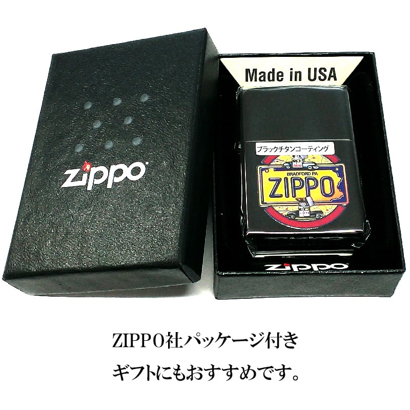ZIPPO ライター ブラック チタンコーティング サインボード かっこいい 