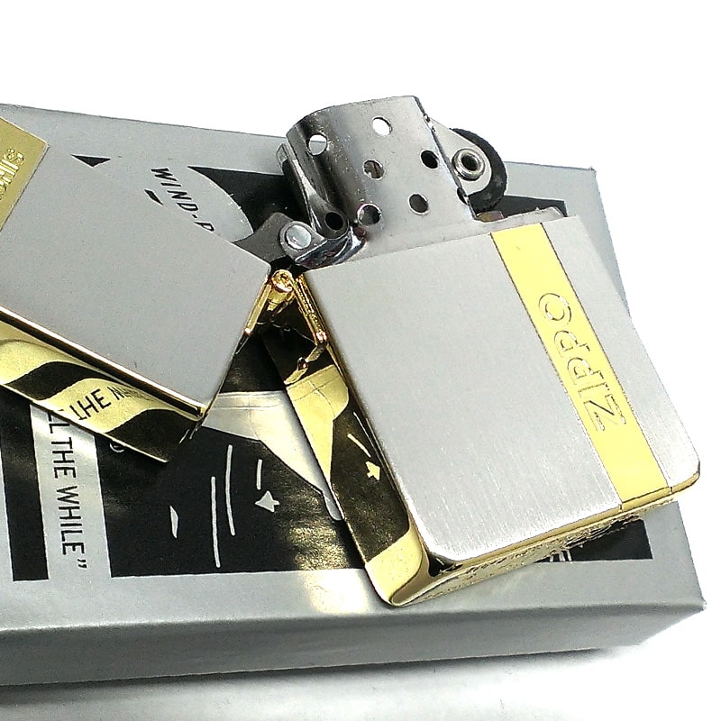 79%OFF!】【79%OFF!】ZIPPO 限定 1935 復刻レプリカ ジッポライター シルバー ゴールドライン シリアルナンバー 両面加工  メンズ プレゼント ギフト 喫煙具、ライター