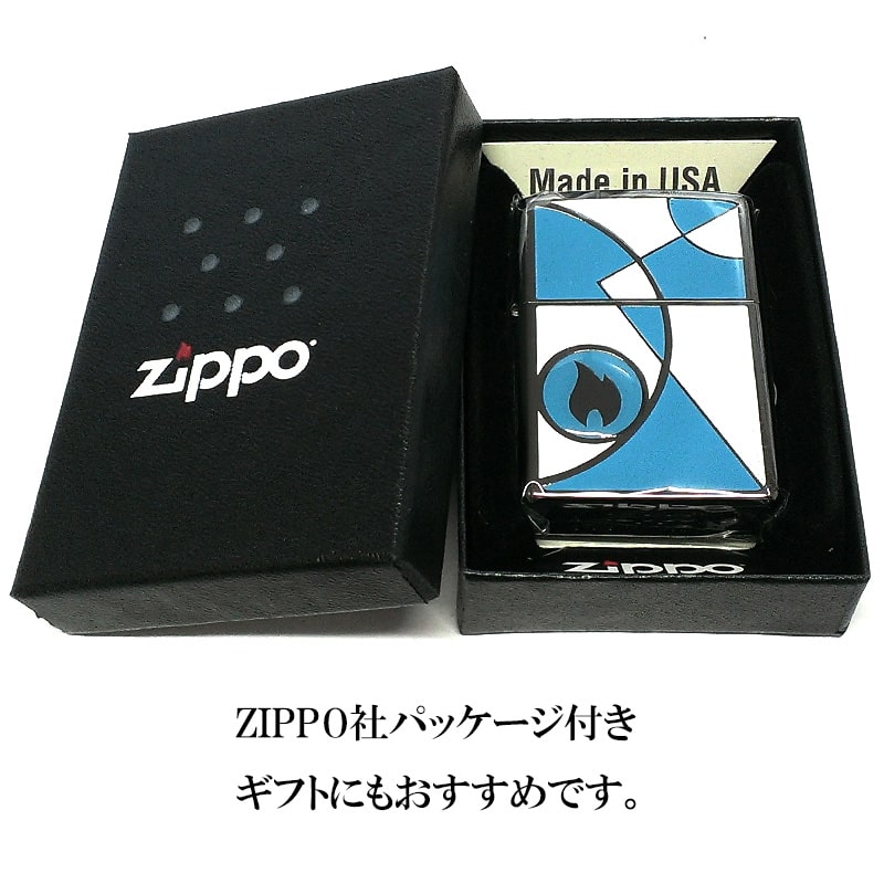 ZIPPO（ジッポー） ジッポ ライター モザイクアート 炎 ロゴ ブラック