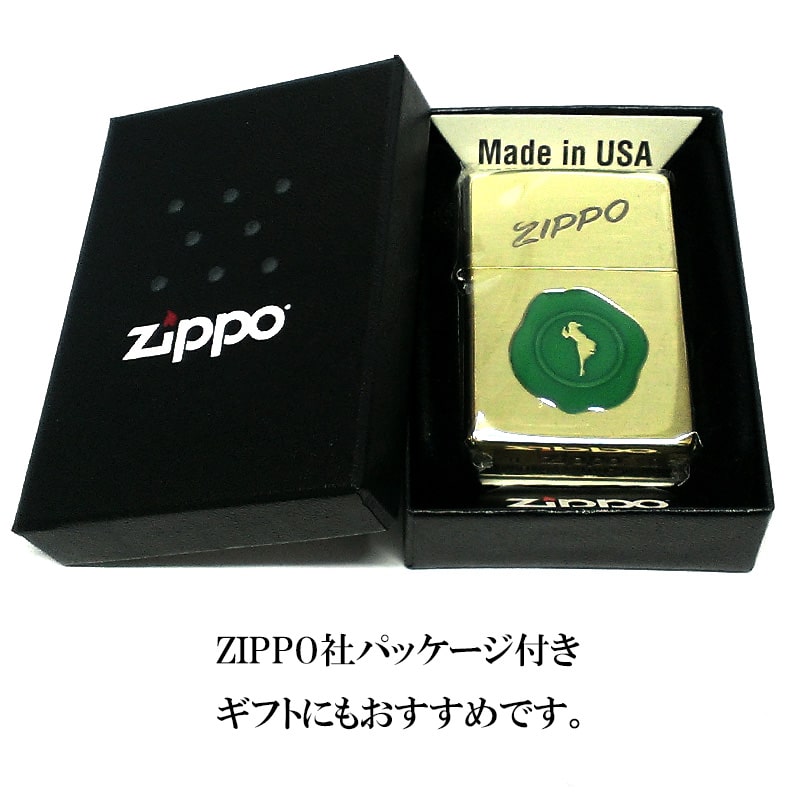 ZIPPO ライター Windy ジッポ ウィンディ ガール シーリングスタンプ アンティークブラス ロゴ グリーン メンズ ギフト