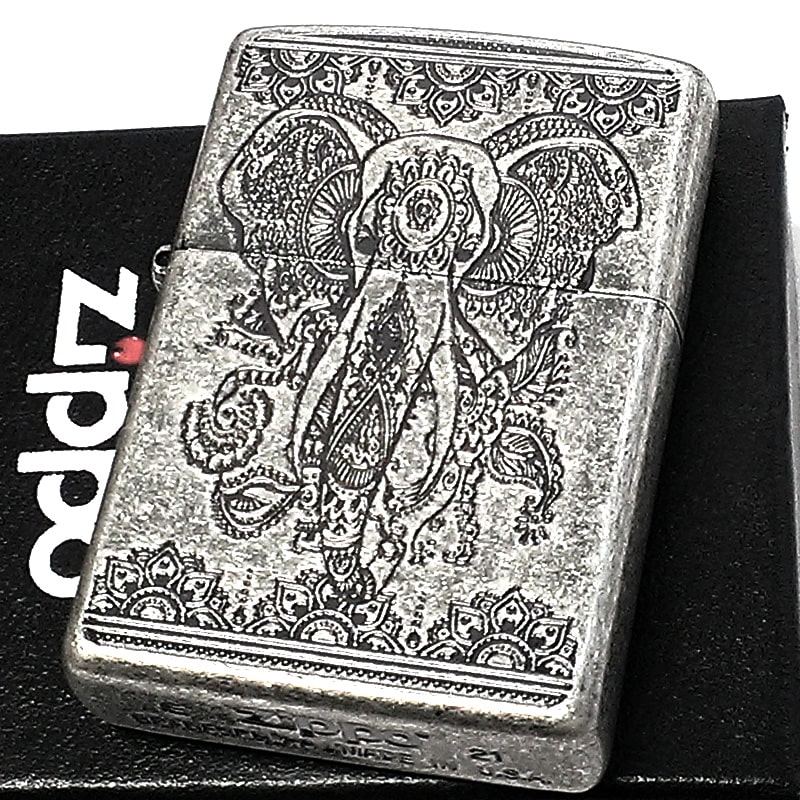 ZIPPO（ジッポー） ジッポ ライター インディアン エレファント 象 銀