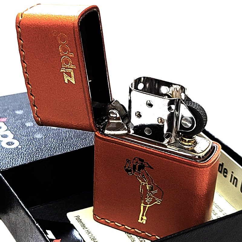 ZIPPO（ジッポー） ライター ウィンディ ジッポ 本革巻き おしゃれ 
