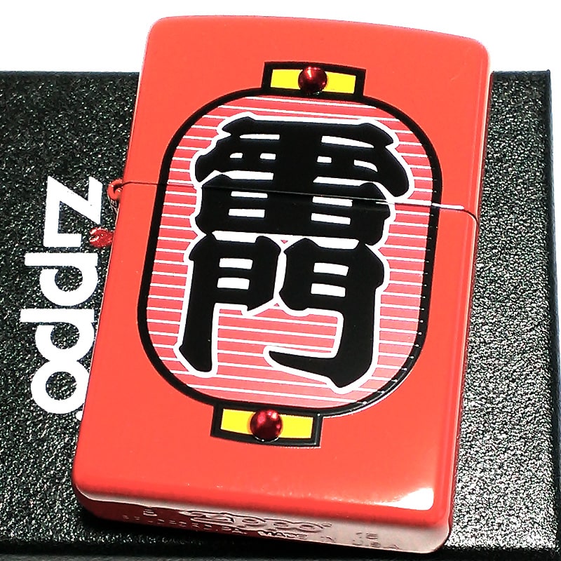 特価69％OFF ZIPPO ライター 提灯 雷門 漢字 和柄 ジッポ レッド