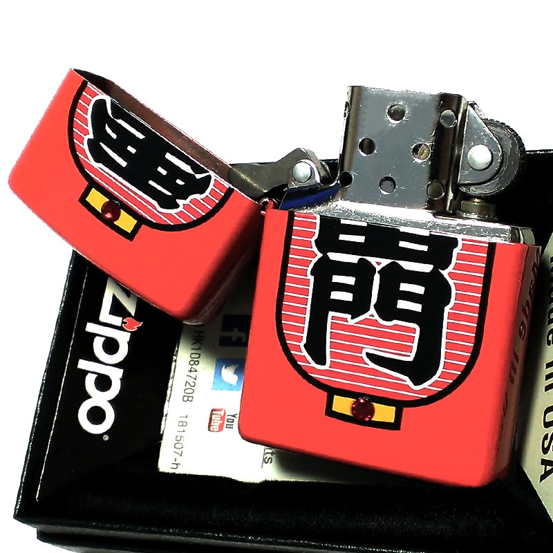 特価69％OFF ZIPPO ライター 提灯 雷門 漢字 和柄 ジッポ レッド
