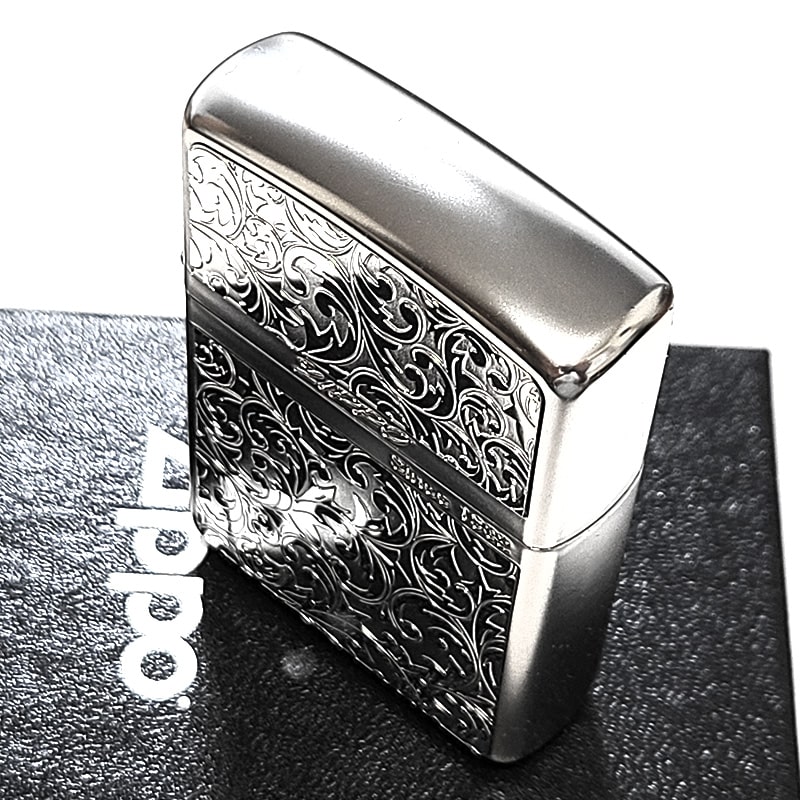 ZIPPO（ジッポー） ライター アーマー 唐草＆ストライプ シルバー 