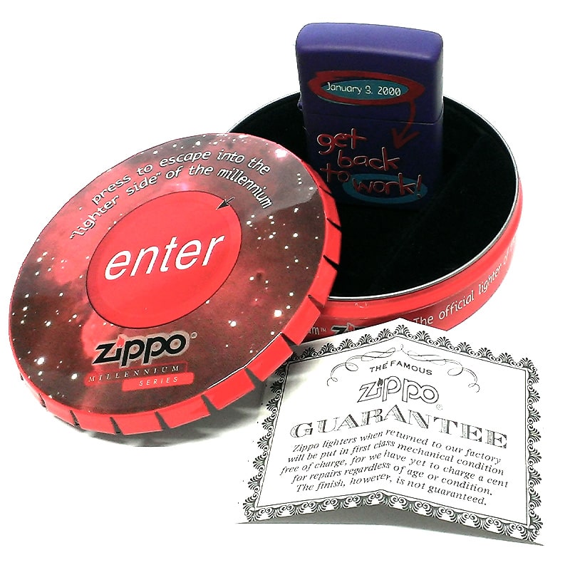 ZIPPO ライター 1999年製 カナダ製 廃盤 ミレニアム 艶消し
