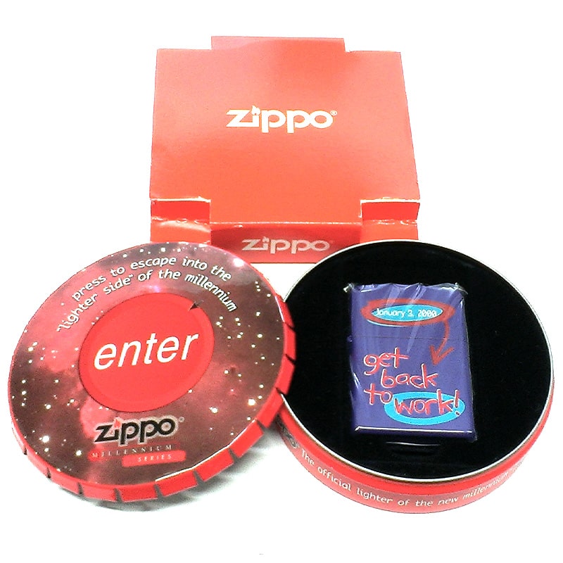 ZIPPO ライター 1999年製 カナダ製 廃盤 ミレニアム 艶消し